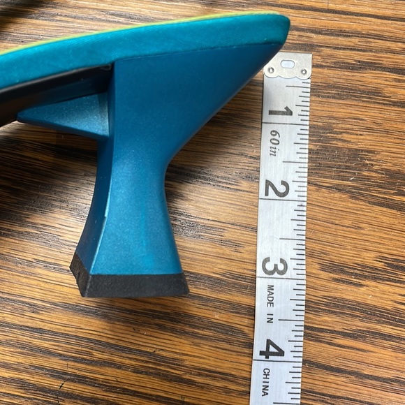 Vintage Nygard Sandals, Turquoise Linen Look Upper/Beaded Embellishment, NIB 8.5 - Picture 12 of 14